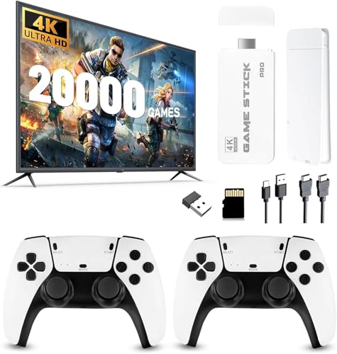 Retro Spielkonsole HDMI Plug & Play – Gaming Konsole mit 2 Controllern, über 20000 klassische Spiele, tragbare Mini Konsole für TV, Familien- und Partyspiele, Geschenk für Kinder und Erwachsene von ASTEKID