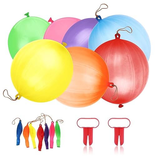 30 Stück Punch Luftballons 40 cm Robuste Perforierte Ballons, Punch-Ballons für Kinder, Sortierte Farben Stanzballons mit 2 Knotern, für Geburtstag Spiel Partyzubehör von ASTER