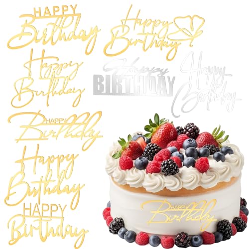 ASTER 8 Stück Happy Birthday Tortendeko Acryl Happy Birthday Cake Topper Geburtstag Glitter Happy Birthday Tortendeko Gold Birthday-Kuchenaufsätze Kuchendeko für Geburtstag Partyfeier ASTER 8 Stück Happy Birthday Tortendeko Acryl Happy Birthday Cake Topper Geburtstag Glitter Happy Birthday Tortendeko Gold Birthday-Kuchenaufsätze Kuchendeko für Geburtstag Partyfeier von ASTER