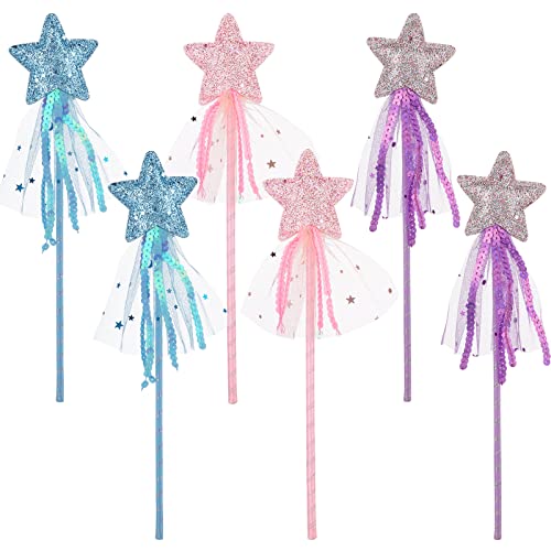Glitzer-Sternstäbe, 6 Stück, 27,9 cm, Prinzessinnenengel, Feen-Stern, Zauberstäbe, Mädchen, Feen-Zauberstab, Kostüm, Stäbe für Geburtstag, Halloween, Weihnachten, Partyzubehör Glitzer-Sternstäbe, 6 Stück, 27,9 cm, Prinzessinnenengel, Feen-Stern, Zauberstäbe, Mädchen, Feen-Zauberstab, Kostüm, Stäbe für Geburtstag, Halloween, Weihnachten, Partyzubehör von ASTER