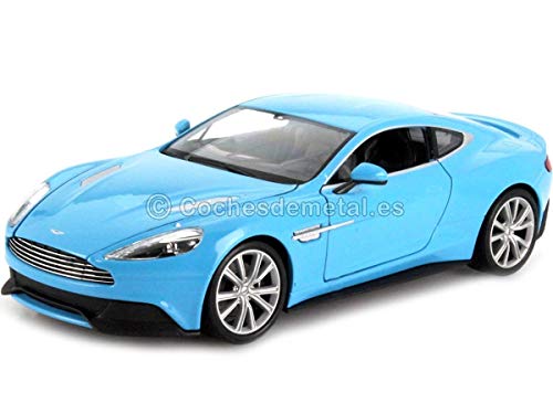 Aston Martin Vanquish, hellblau, 0, Modellauto, Fertigmodell, Welly 1:24 von ASTON MARTIN