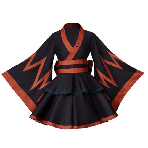 ASTRICOS Anime Held Katsuki weibliches Kostüm Kimono Kleid Lolita Maid Kleid für Frauen (Katsuki, M) von ASTRICOS