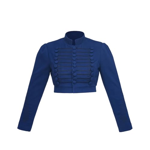 ASTRICOS Empire Spencer Cosplay Jacke, viktorianisches Reitkostüm, Jane Austen Blaues Reitkostüm (XXL) von ASTRICOS