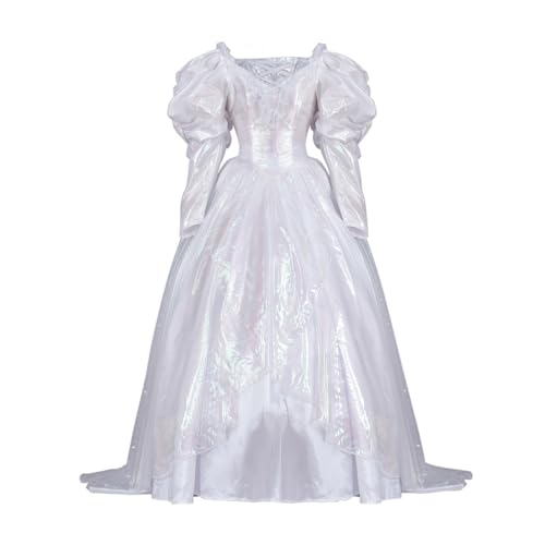 ASTRICOS Labyrinth Prinzessin Ballkleid, Damen Deluxe Rokoko Kostüm mit Puffärmeln, Weiß (M) von ASTRICOS