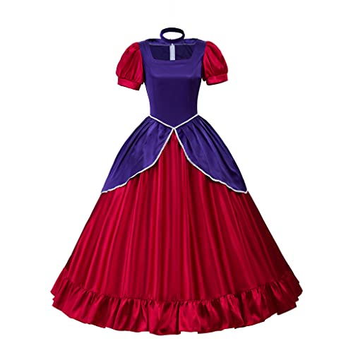 ASTRICOS Prinzessinnenkleid für Erwachsene, böse Stiefschwester Anastasia Drizella, Ballkleid, Cosplay-Kostüm (Rot, M) von ASTRICOS