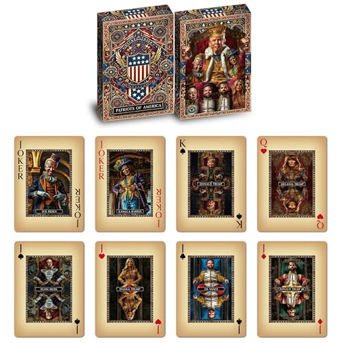 ASVP Shop Trump Spielkarten – Familie & Verbündete – Premium-Sammler-Deck mit Donald Trump, Melania, Ivanka, Elon Musk, J.D. Vance & The Jokers Biden & Kamala Harris – perfekt für Pokerabende ASVP Shop Trump Spielkarten – Familie & Verbündete – Premium-Sammler-Deck mit Donald Trump, Melania, Ivanka, Elon Musk, J.D. Vance & The Jokers Biden & Kamala Harris – perfekt für Pokerabende von ASVP Shop