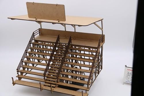 220004 Slotcar-Tribüne mit Dach Holz von AT-BA Modellbau