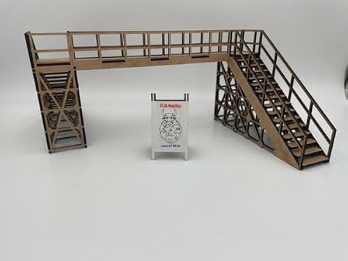 AT-BA Modellbau Slotcar-Brücke S-Form für 2 Fahrspuren, Maßstab 1:24 & 1:32, 350 x 170 x 395 mm LxBxH, Erwachsene, Rennbahn, Slotcar-Enthusiasten AT-BA Modellbau Slotcar-Brücke S-Form für 2 Fahrspuren, Maßstab 1:24 & 1:32, 350 x 170 x 395 mm LxBxH, Erwachsene, Rennbahn, Slotcar-Enthusiasten von AT-BA Modellbau