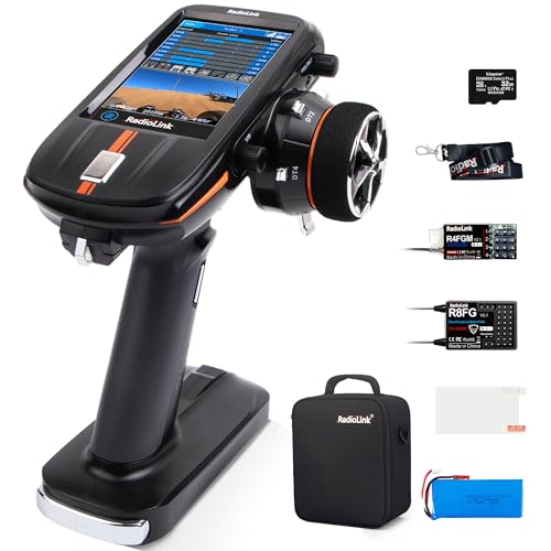 Radiolink RC8X 8CH 2.4G RC Transmitter und R8FG & R4FGM V2.2 Gyro Empfänger, 10,9 cm Vollfarb-IPS-Touchscreen, RC-Fernbedienung, 600 m lange Reichweite, 200 Modelle für RC Crawler Drifting Cars Boote Radiolink RC8X 8CH 2.4G RC Transmitter und R8FG & R4FGM V2.2 Gyro Empfänger, 10,9 cm Vollfarb-IPS-Touchscreen, RC-Fernbedienung, 600 m lange Reichweite, 200 Modelle für RC Crawler Drifting Cars Boote von ATA HOBBY