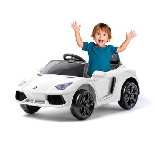 ATAA Super-Sport- mit 12V Batterie - Elektroauto für Kinder mit Fernbedienung - Weiß von ATAA