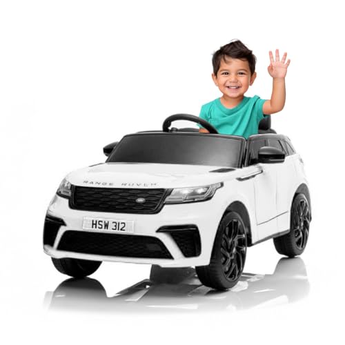 Land Rover Range Rover VELAR 12V - Weiß - Elektro-Auto für Mädchen und Jungen mit 12V Batterie und Fernbedienung von ATAA