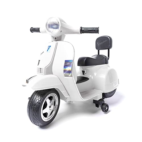 ATAA Vespa Klassik PX150 Mini Offiziell - Weiß - Elektro-Motorrad für Kinder mit 6V Batterie von ATAA