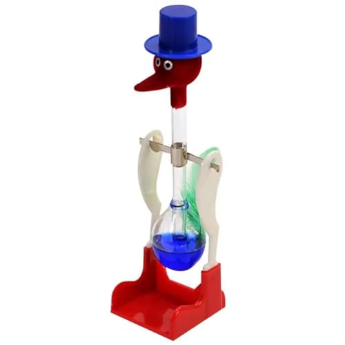 ATACT Transparenter Trinkvogel mit Flüssigem Perpetual Motion Balance Trinkwasservogel Non-Stop-Lernspielzeug für Kinder,A von ATACT