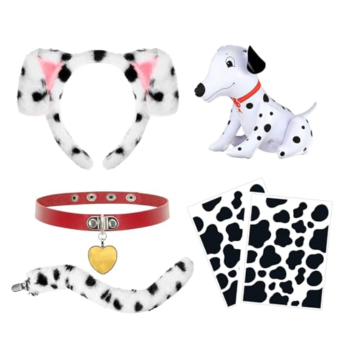 ATAYOU 6PCS Hundeohren Stirnband und Schwänze Cosplay Zubehör Karneval Fasching Fastnacht holloween Kostüm Damen von ATAYOU
