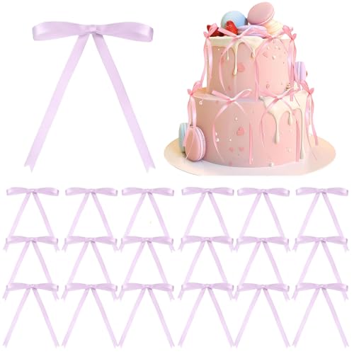 18 Stück hellviolette Schleifen-Kuchendekorationen für Kuchendekorationen, hellviolette Schleife, Schleifenbänder, Kuchendekoration, Picks, Babyparty, Kuchendekoration, Dekoration für Geburtstag, 18 Stück hellviolette Schleifen-Kuchendekorationen für Kuchendekorationen, hellviolette Schleife, Schleifenbänder, Kuchendekoration, Picks, Babyparty, Kuchendekoration, Dekoration für Geburtstag, von ATBEAMEN