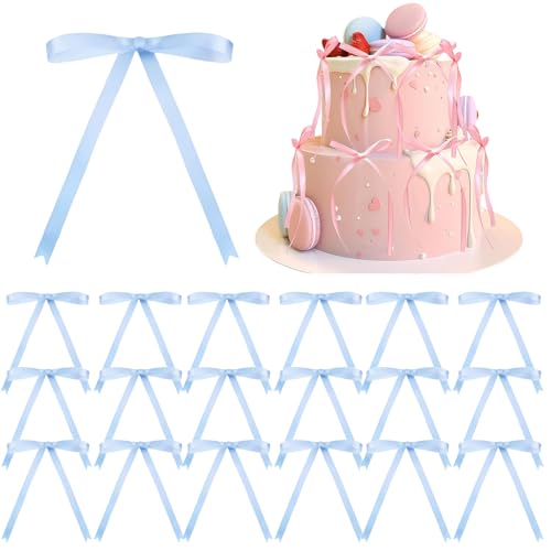 18 hellblaue Schleifenkuchendekorationen für Kuchendekorationen, hellblaue Schleife, Schleifenbänder, Kuchendekoration, Picks, Babyparty, Kuchendekoration, Dekoration für Geburtstag, Braut, Hochzeit, 18 hellblaue Schleifenkuchendekorationen für Kuchendekorationen, hellblaue Schleife, Schleifenbänder, Kuchendekoration, Picks, Babyparty, Kuchendekoration, Dekoration für Geburtstag, Braut, Hochzeit, von ATBEAMEN