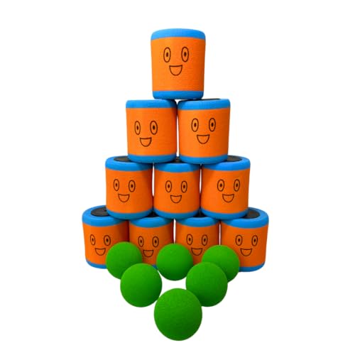 ATC Handels GmbH Dosenwurfspiel aus Schaumstoff – 10 Dosen & 6 Schaumstoffbälle – Wurfspiel für Kinder & Erwachsene, ideal für Motorik, Koordination & Geschicklichkeit, drinnen & draußen spielbar ATC Handels GmbH Dosenwurfspiel aus Schaumstoff – 10 Dosen & 6 Schaumstoffbälle – Wurfspiel für Kinder & Erwachsene, ideal für Motorik, Koordination & Geschicklichkeit, drinnen & draußen spielbar von ATC Handels GmbH