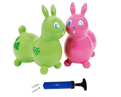 Raffy Hüpfttier + Pumpe von ATC, Set, Rody Hüpfpferd Sprungpferd Cavallo Ledraplastic Gymnic (pink) von ATC Handels GmbH