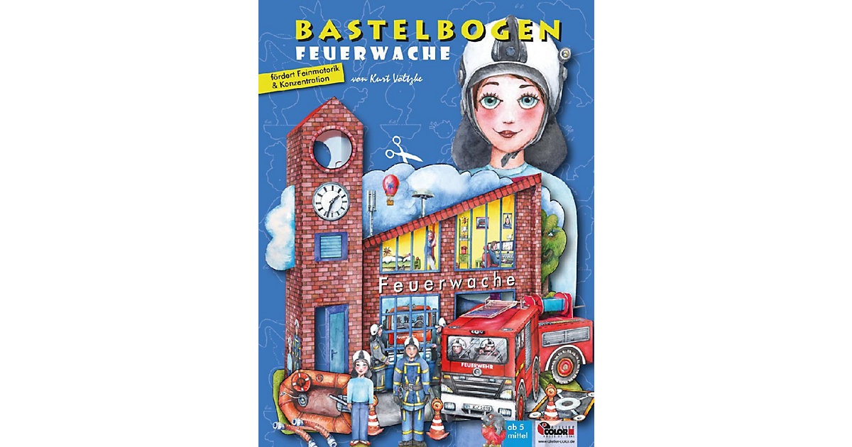 Buch - Feuerwache Bastelbogen mit Feuerwehr von ATELIER COLOR House of Ideas