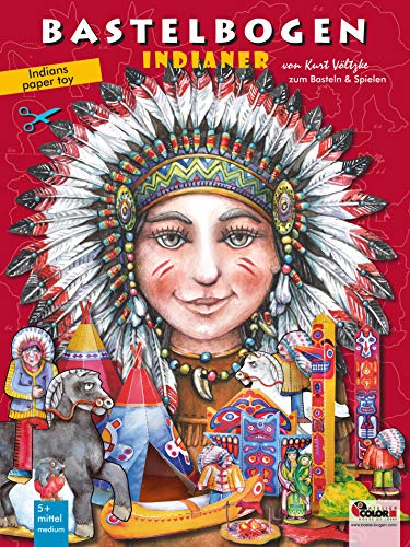 ATELIER COLOR Indianer Bastelbogen mit Tipis, Totems, Kanu, Lagerfeuer und Pferden zum Basteln aus Papier mit Kindern 6+ Jahre Papiermodelle zum Spielen ATELIER COLOR Indianer Bastelbogen mit Tipis, Totems, Kanu, Lagerfeuer und Pferden zum Basteln aus Papier mit Kindern 6+ Jahre Papiermodelle zum Spielen von ATELIER COLOR