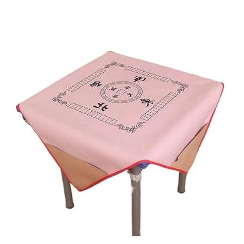 ATEUXOL Mahjong Matte Mahjong Weich Gepolsterte Haushalts Stille Matte Tischdecke, Brettspiel Mah-Jong PU Leder Reduzieren Den Lärm(Pink) von ATEUXOL