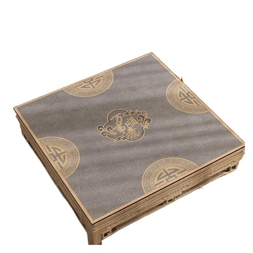 ATEUXOL Mahjong Matte Verdickte Poker-Tischdecke, quadratisch, Rauschunterdrückung, Mahjong-Tischset, Heimstoff, Esstischdecke, geometrisches Muster, modern(Color 5,90 * 90cm) von ATEUXOL