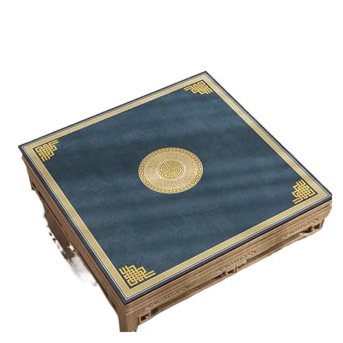 ATEUXOL Mahjong Matte Verdickte Poker-Tischdecke, quadratisch, Rauschunterdrückung, Mahjong-Tischset, Heimstoff, Esstischdecke, geometrisches Muster, modern(Color 8,80 * 80cm) von ATEUXOL