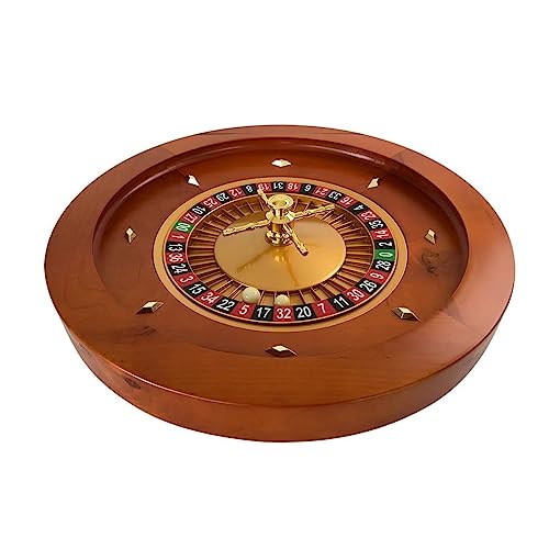 ATIJAA Roulette-Rad 18 Zoll 45 cm großes Roulette-Rad aus Holz, Russisches Roulette-Drehteller-Spiel, Casino-Spiele mit Stahlkugeln, ideal für Heimspielabende Casino-Spiele von ATIJAA