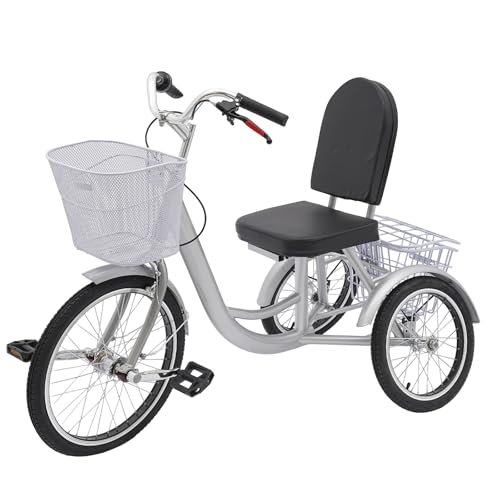 135x66CM Dreirad für Erwachsene Ältere 3-Rad-Fahrräder mit Körben Senioren 3-Rad-Cruiser-Fahrrad,Maximale Tragfähigkeit 150 kg,Grüne Reise-Sightseeing-Tour-Werkzeuge 135x66CM Dreirad für Erwachsene Ältere 3-Rad-Fahrräder mit Körben Senioren 3-Rad-Cruiser-Fahrrad,Maximale Tragfähigkeit 150 kg,Grüne Reise-Sightseeing-Tour-Werkzeuge von ATIVLB
