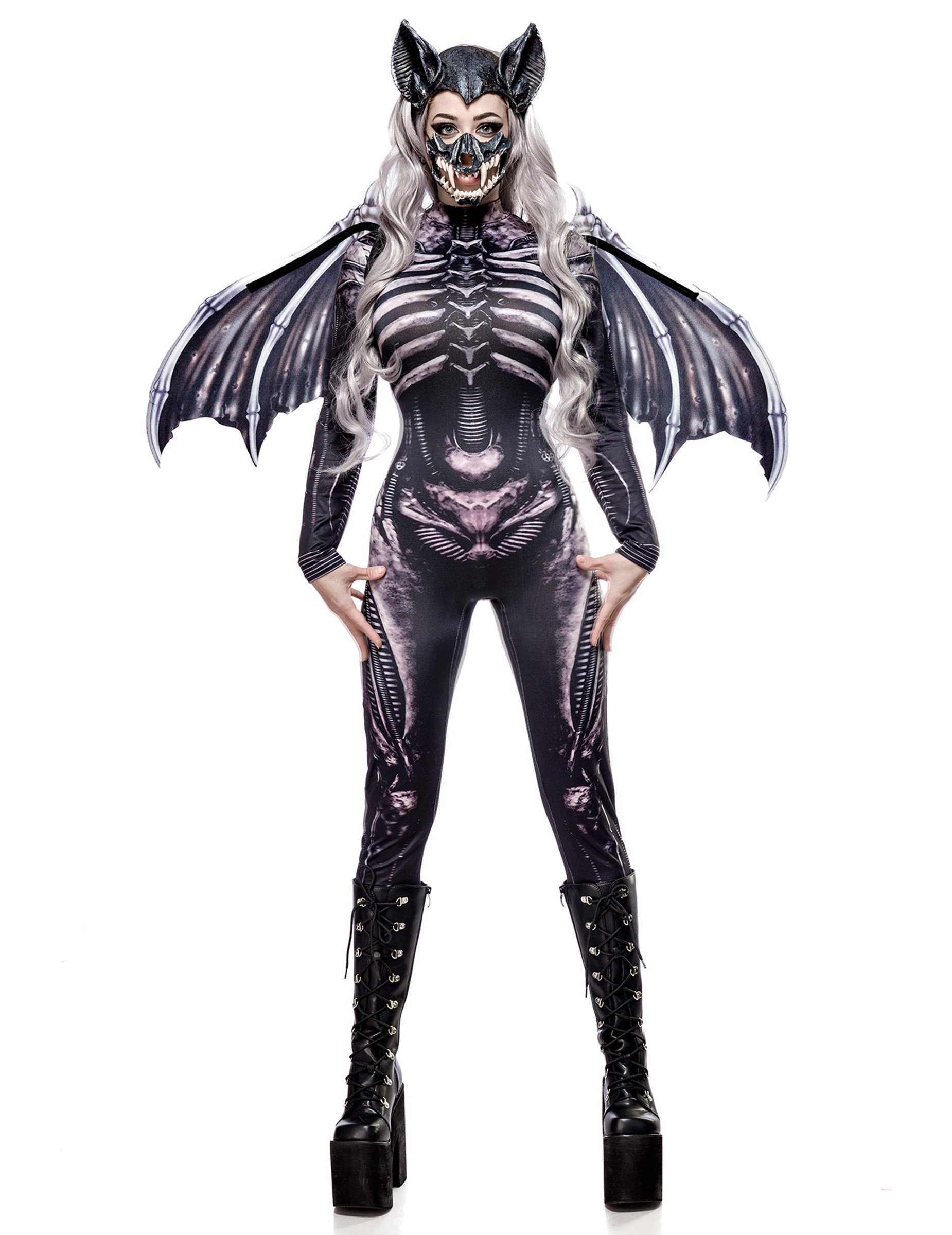 Luxuriöses Fledermaus-Skelett-Kostüm für Damen Luxuriöses Fledermaus-Skelett-Kostüm für Damen von ATIXO GMBH