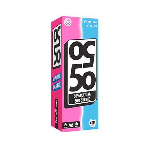 50 50 - Brettspiele für Erwachsene und Familie, lustige und pädagogische allgemeine Kulturtrivia, ab 14 Jahren, ideal für Familie, Partys, Paare, lustiges und originelles Geschenk von ATM Gaming