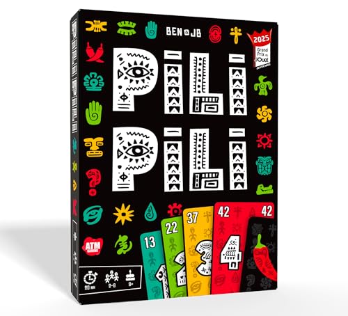 ATM Gaming PILI PILI – Gesellschaftsspiel – Gewinner Grand Prix du Jouet 2025 – Taktisches und Stimmungskartenspiel – 2 bis 8 Spieler – 20 Minuten – originelle Geschenkidee von ATM Gaming