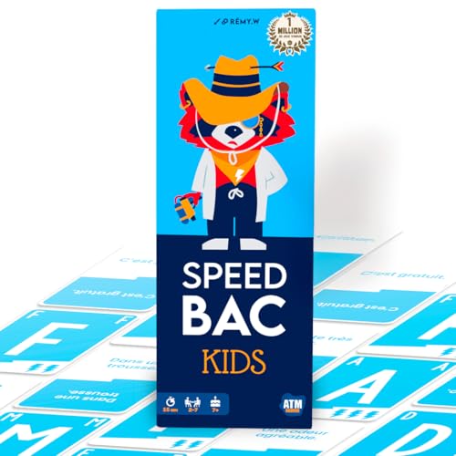 ATM Gaming Speedbac Kids - Gesellschaftsspiel für Kinder - Perfekt für die Atmosphäre mit der Familie - 2 bis 7 Spieler - Grand Prix des Spielzeugs 2024 - ab 7 Jahren von ATM Gaming