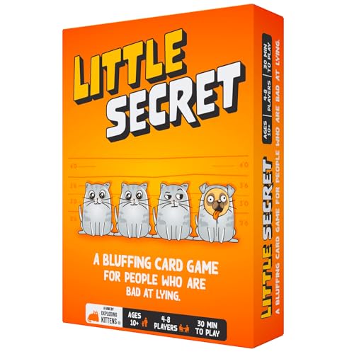 Little Secret Bluffing Brettspiel für Familie und Freunde, eine explodierende Kätzchen-Kartenspiel-Kollaboration, preisgekröntes Brettspiel für 4-8 Spieler von ATM Gaming