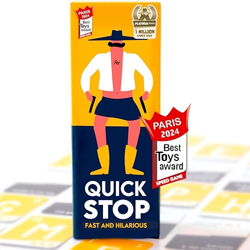 QUICKSTOP Kartenspiel für Familie und Freunde, schnell und lustig, 2–7 Spieler, Partyspiel für Erwachsene und Kinder ab 10 Jahren, 30 Minuten Spieldauer QUICKSTOP Kartenspiel für Familie und Freunde, schnell und lustig, 2–7 Spieler, Partyspiel für Erwachsene und Kinder ab 10 Jahren, 30 Minuten Spieldauer von ATM Gaming
