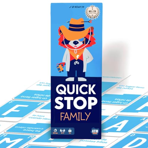 Quickstop Family – Brettspiele für die Familie, dynamisch und lustig, für Kinder und Erwachsene, Familienunterhaltung ohne Bildschirme – originelles Geschenk für Eltern und Kinder von ATM Gaming