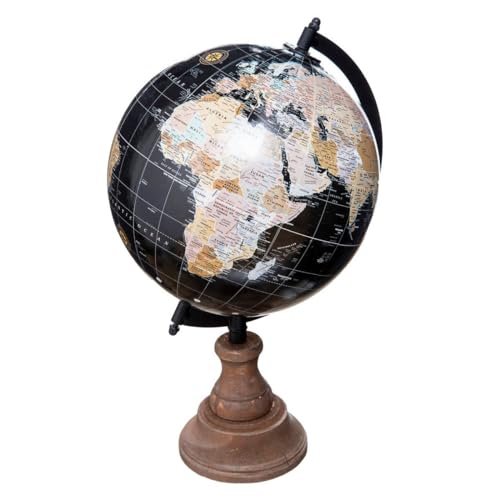Atmosphera - Globus - Metall und Kiefer - schwarz - H32 cm - Schwarz Atmosphera - Globus - Metall und Kiefer - schwarz - H32 cm - Schwarz von ATMOSPHERA CREATEUR D'INTERIEUR