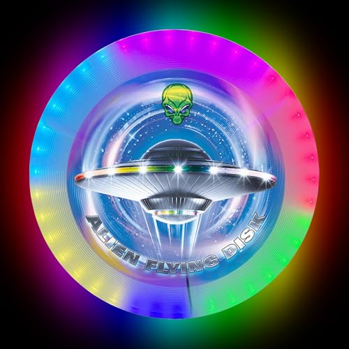 Leuchtende Frisbee, Ultimate Frisbee LED,12 Beleuchtungsmodi, Leuchtende Flugscheibe mit 38 LEDs-Lichter, Wiederverwendbar LED Frisbee Disc Spaßsport, Disc Spaßsport für Kinder Erwachsene im Freien von ATMWM