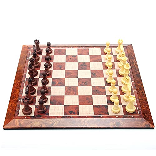 Schachsets Tragbare Holz Einzigartige Schachsets High-End Faltbares Schachset für Erwachsene Einzigartig Sehr geeignet für Anfänger und Profispieler (34 x 34 cm) von ATNCKS