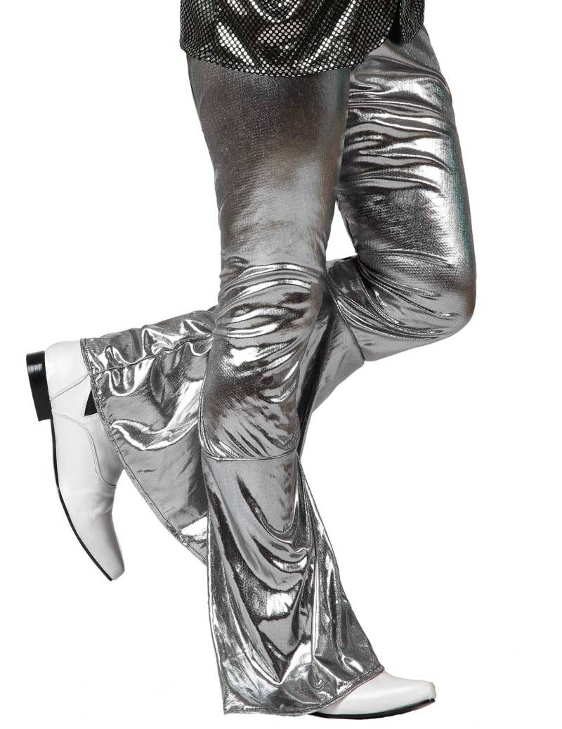 70er Disco Glitzer-Schlaghose Herren silber 70er Disco Glitzer-Schlaghose Herren silber von ATOSA