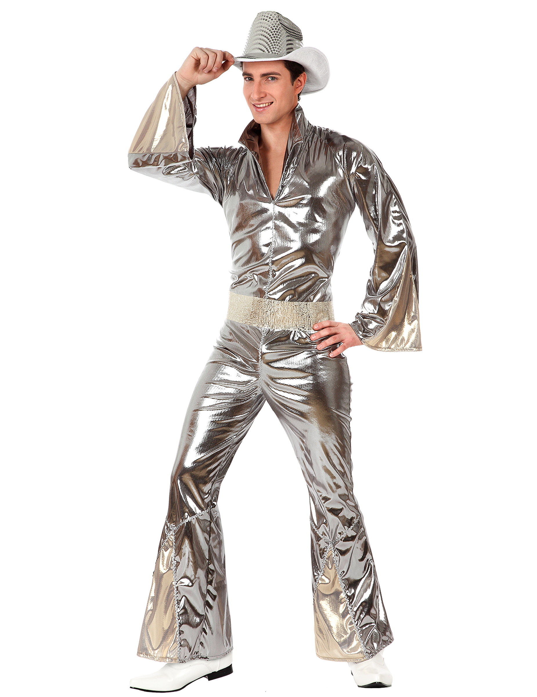 70er-Jahre Disco-Kostüm silber 70er-Jahre Disco-Kostüm silber von ATOSA