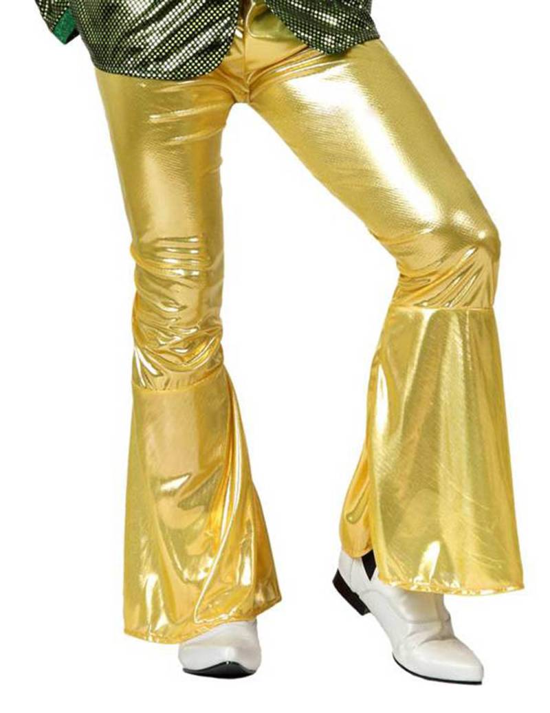 70er Jahre Disco Schlaghose glänzend für Herren gold 70er Jahre Disco Schlaghose glänzend für Herren gold von ATOSA