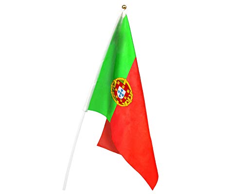Atosa -24505 Atosa-24505 Portugal Wimpelkette mit Masttil, 45 x 30 cm, Fußball und Sport, Grün und Rot (24505) von ATOSA