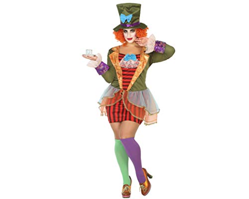 ATOSA | Verrückter Hutmacher Kostüm für Damen | Enthält ein originelles Kleid mit hohem Hut | Alice im Wunderland Kostüm | Für Mottoparty, Karneval | Ikonischer Charakter | XL ATOSA | Verrückter Hutmacher Kostüm für Damen | Enthält ein originelles Kleid mit hohem Hut | Alice im Wunderland Kostüm | Für Mottoparty, Karneval | Ikonischer Charakter | XL von ATOSA
