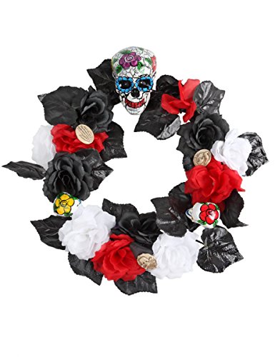 Atosa 39022 Deko Halloween, Unisex – Erwachsene, Schwarz / Weiß / Rot von ATOSA