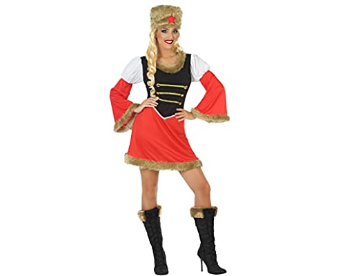 Atosa 54420 COSTUME RUSSIAN WOMAN XS-S, Damen, Rot/Schwarz/Weiss von ATOSA