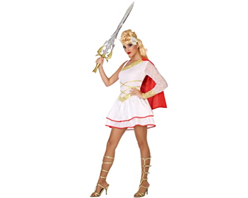 ATOSA 54586 COSTUME COMIC HERO XS-S, Damen, Weiss/Rot von ATOSA