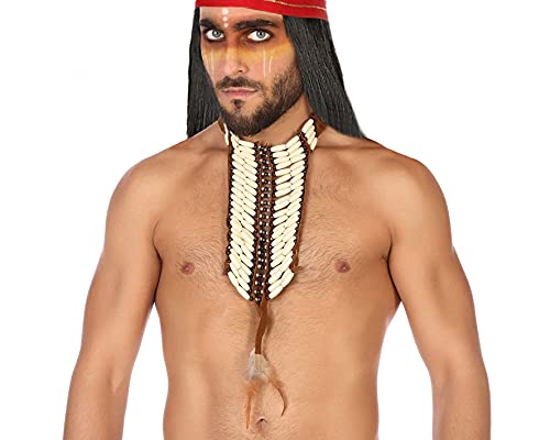 Atosa 56659 Indianer Brustkette, Braun/Beige, Unisex – Erwachsene, Einheitsgröße von ATOSA