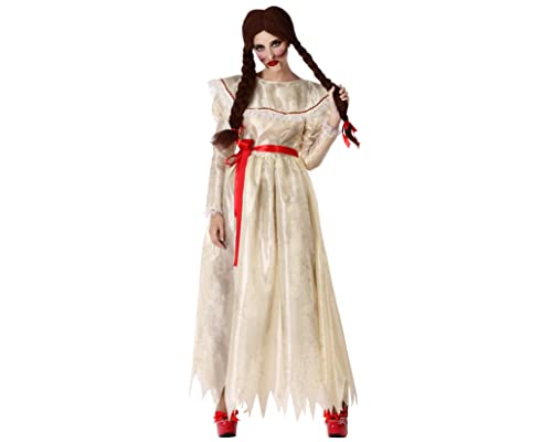 ATOSA 61175 61175-Kostüm verfluchte Puppe Frau XS-S weiß-Halloween, Damen von ATOSA