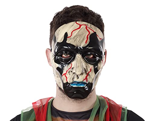 Atosa 62770 Holz-Maske Zombie mit Blut, Unisex, Erwachsene, bunt, Universal Adulto von ATOSA